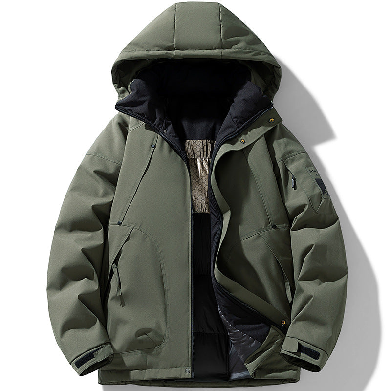 Mens Sporty Casual Cottonpadded CoatMens Workwear Jacket Mens Winter Cottonpadded Outerwear