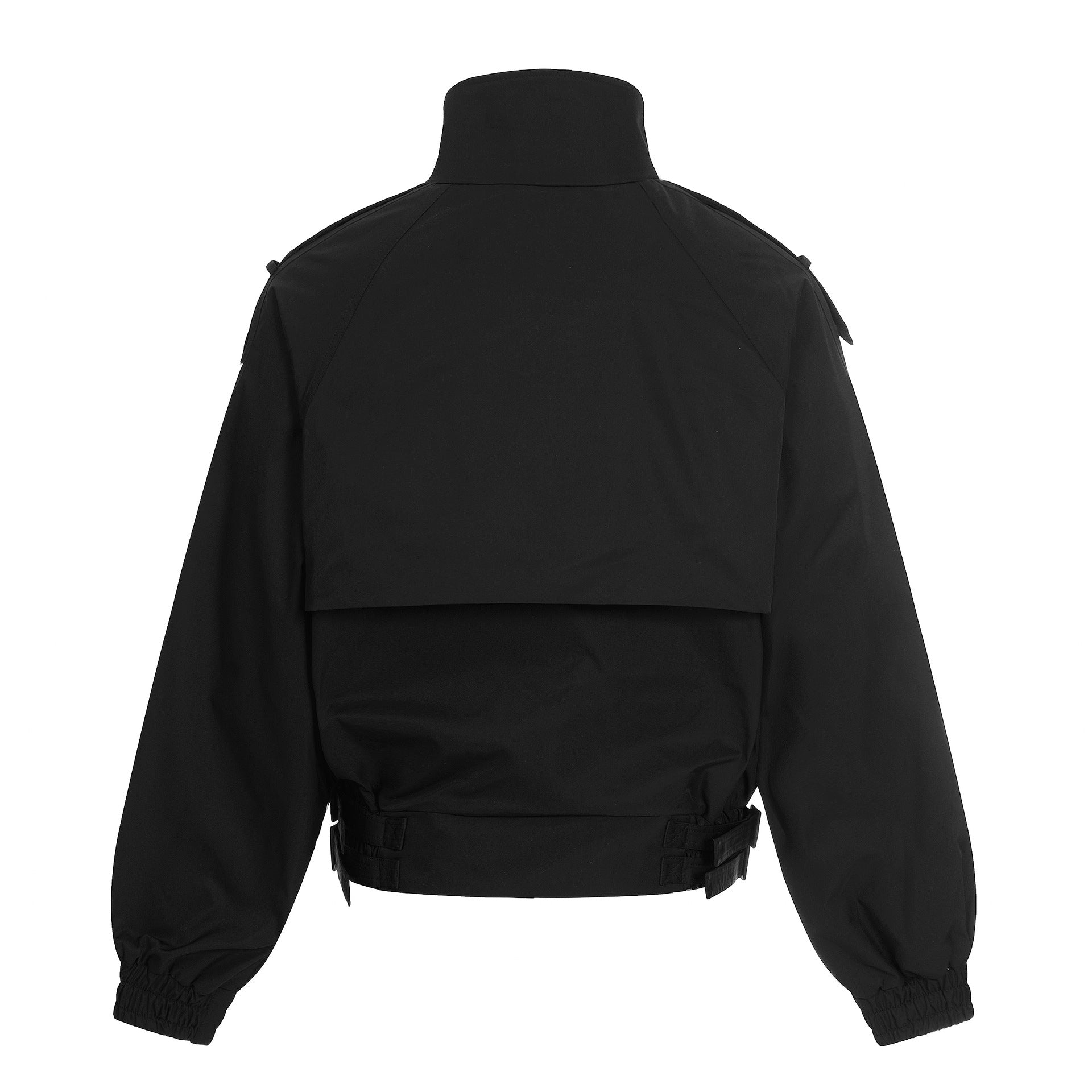 Mens Retro Solid-Color Stand-Up Collar Short Casual Jacket