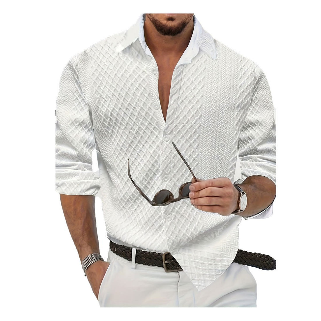 Trendy Mens Fashion Lapel Shirt