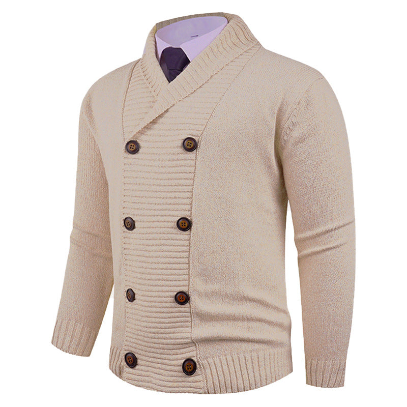 Stylish Casual Double-breasted Cardigan For Young People