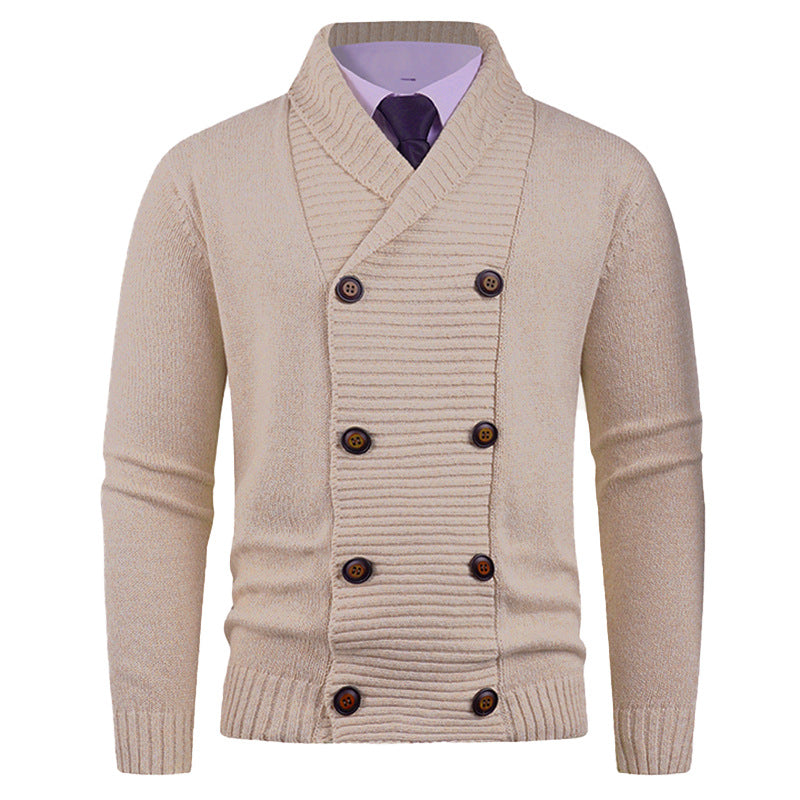 Stylish Casual Double-breasted Cardigan For Young People