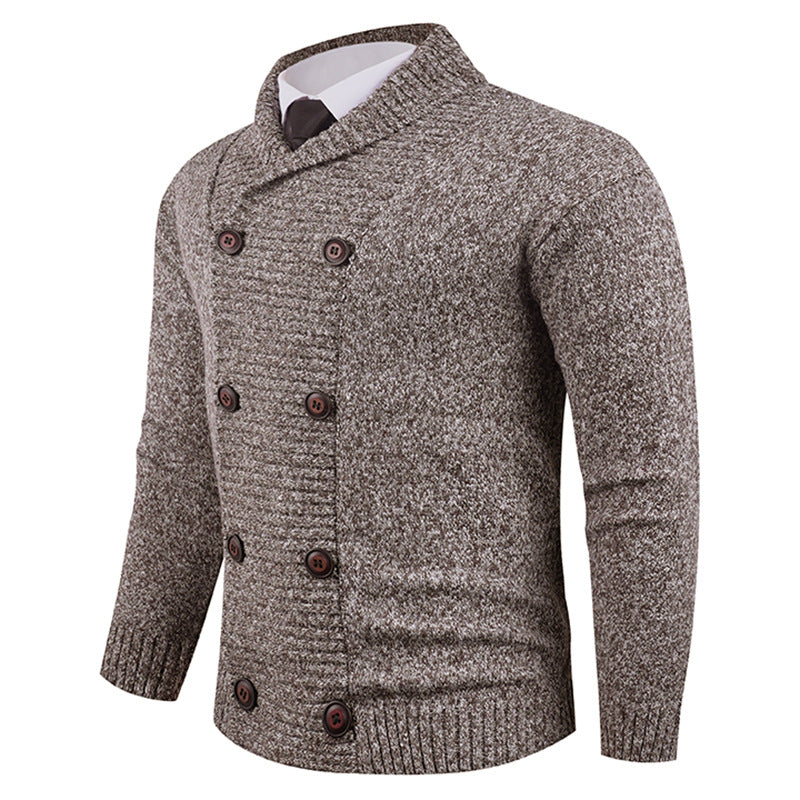 Stylish Casual Double-breasted Cardigan For Young People