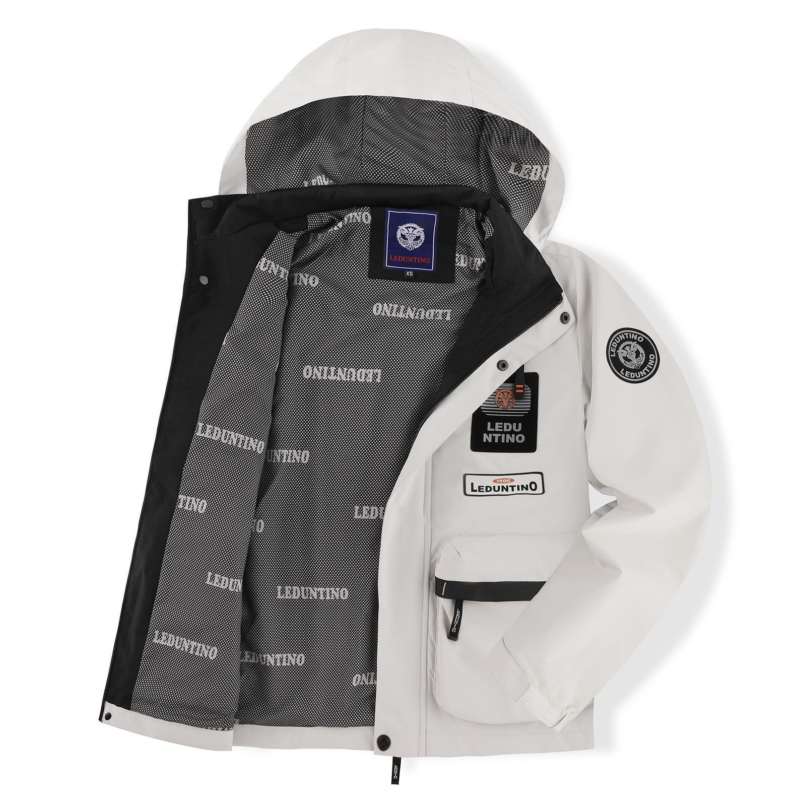 Mens Flight Suit Jacket Workwear Hooded Jacket