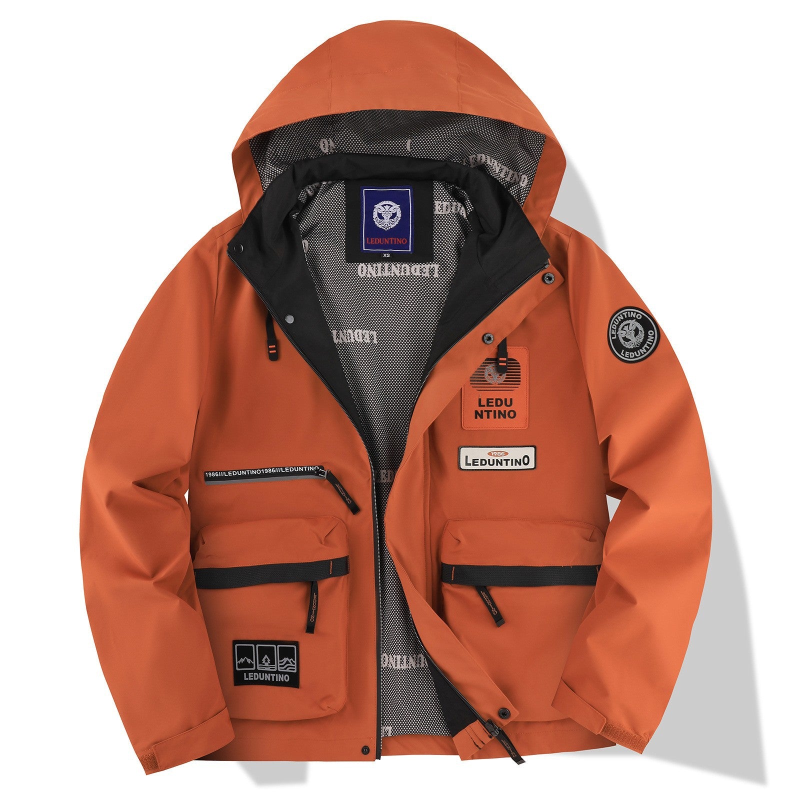 Mens Flight Suit Jacket Workwear Hooded Jacket