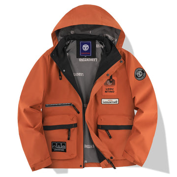 Mens Flight Suit Jacket Workwear Hooded Jacket