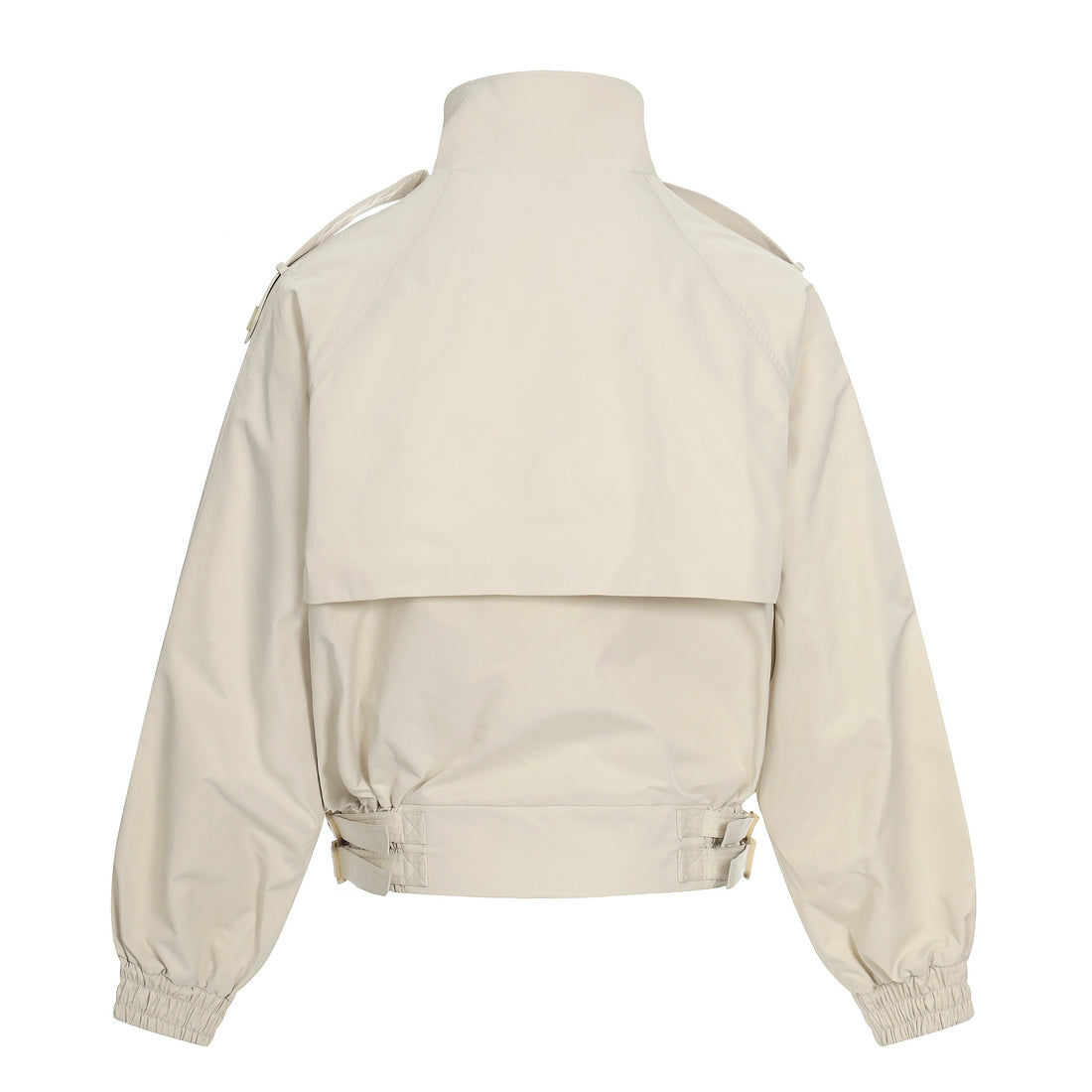 Mens Retro Solid-Color Stand-Up Collar Short Casual Jacket